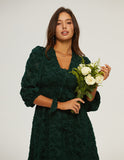 ALLOVIN Long Sleeves Braless Dress