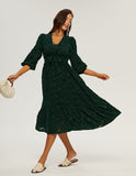 ALLOVIN Long Sleeves Braless Dress