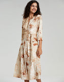 ALLOVIN Emma Velvet Wrap Dress